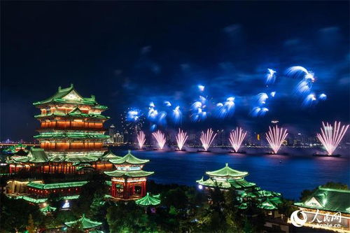 江西南昌 英雄城燈火璀璨慶國慶